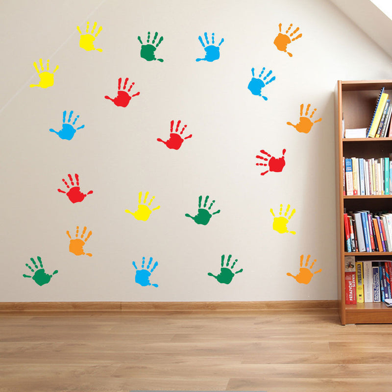 Hand Print Nursery Playroom Stickers A25