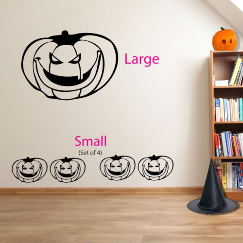 Halloween Pumpkins Spooky Party Creepy Window and Wall Stickers Decorations A116