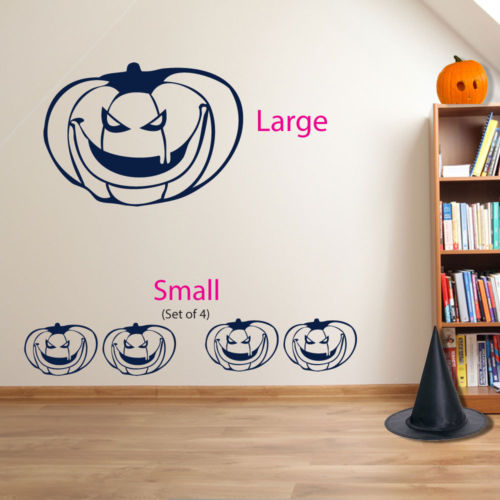 Halloween Pumpkins Spooky Party Creepy Window and Wall Stickers Decorations A116