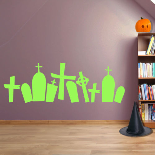 Halloween Grave Yard Spooky Party Creepy Window Wall Stickers Decorations A119